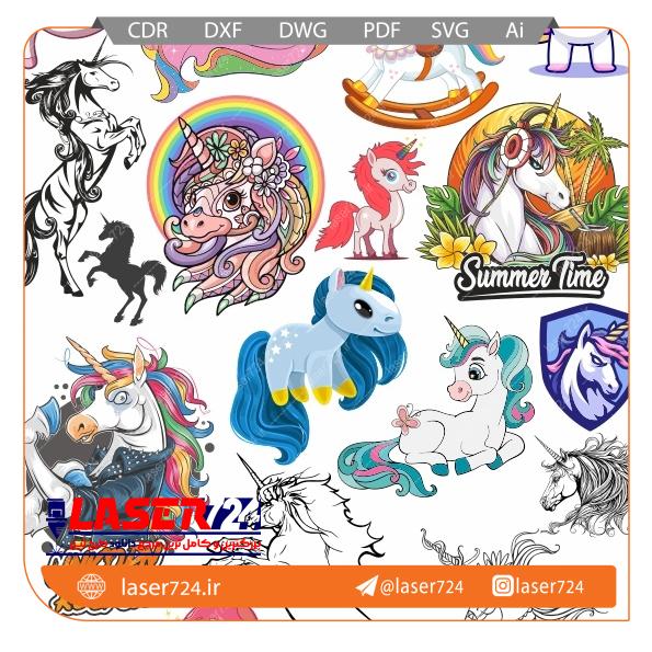 تصویر وکتور گرافیکی اسب فانتزی #1